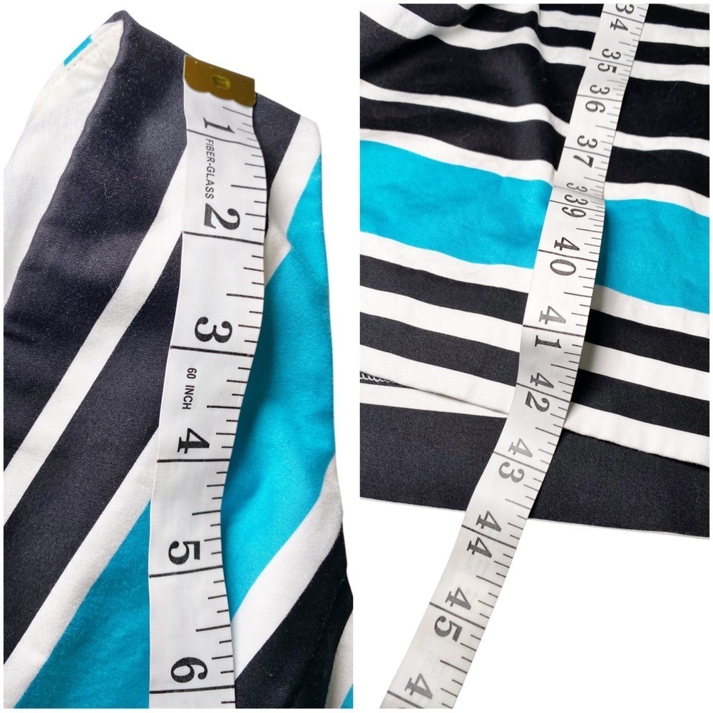 Talbots Black, White, and Blue Striped Midi Dress - Picture 12 of 15